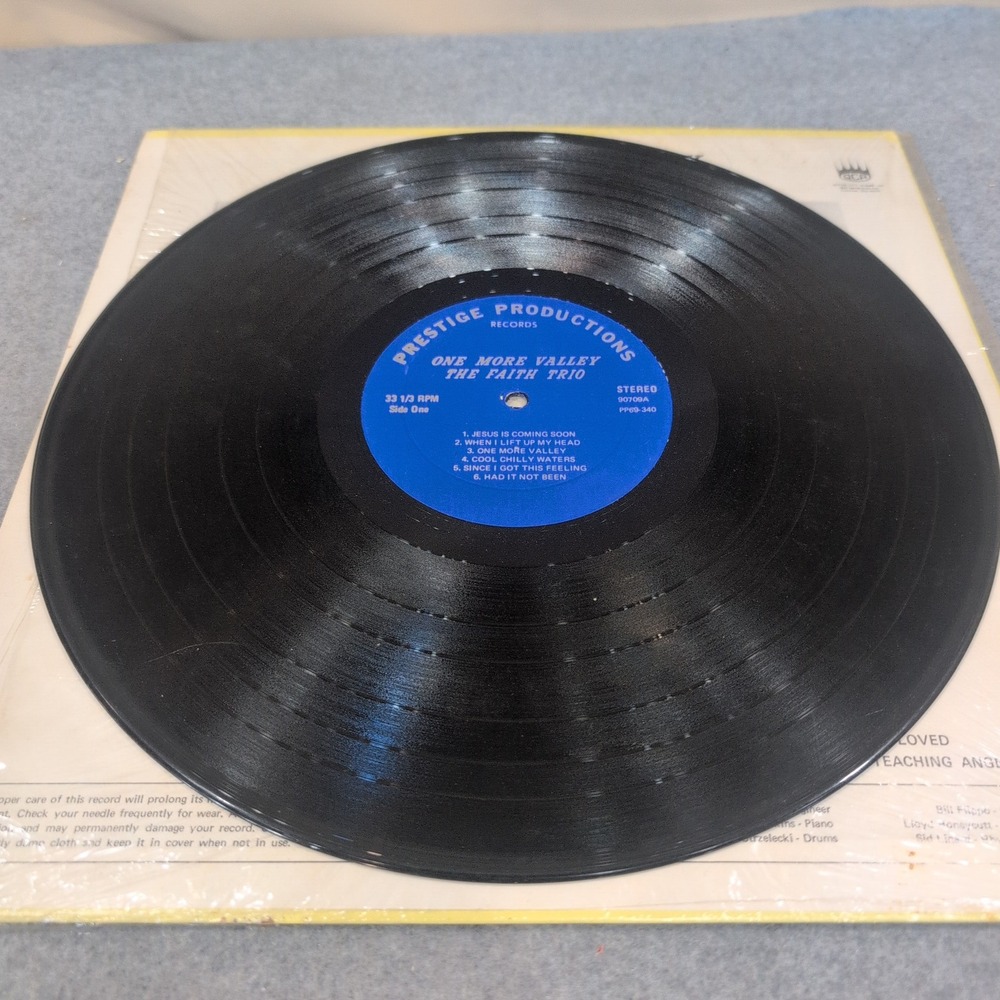 The Faith Trio One More Valley Vinyl LP Prestige Productions 90709A Gospel Recor - Picture 3 of 6